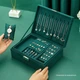 Шкатулка-органайзер для хранения 80+ ювелирных украшений и бижутерии, шкатулка (зел.) подарок - изображение 2