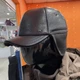 Кепка мужская зимняя экокожа немка с мехом и ушками 58-60 чёрная - изображение 6