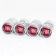 Набор защитных колпачков SUNROZ Caps на ниппель для Фиат Long Silver Fiat (Logo Red), 4 шт (A-672600) - изображение 2