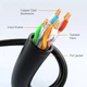 Патч-корд CABLETIME Cat6 UTP 1000Mbps 250MHz, 0.5 м Чорний (CN60E) - изображение 3