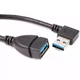 Перехідник штекер USB A — гніздо USB A, кутовий, v.3.0, 20 см (Type-L) - зображення 1