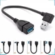 Переходник штекер USB A - гнездо USB A, угловой, v.3.0, 20 см (Type-R) - изображение 2