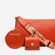 Набор сумка кросс-боди + кошелек + кейс для наушников женский Michael Kors 952116001 Оранжевый (1159847445) - изображение 4