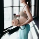 Коврик для фитнеса и йоги Gymtek NBR 1,5 см 182х60 см Peach + ремешок - изображение 5