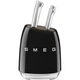 Набір ножів з підставкою Smeg 6 предметів чорний KBSF02CR - зображення 1