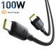 Кабель Baseus Silky Series Fast Charging Type-C to Type-C 100W (1m) black - изображение 2
