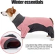 Флисовый комбинезон для собак Wan Talk Dog Clothes Cold Proof, Pink Grey, XXS - изображение 3