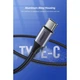 Дата кабель USB 2.0 AM to USB-C 1.5m US288 Aluminum Braid (Black) Ugreen (60127) - изображение 2