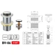 Донный клапан для раковины Zerix BV-06 1 1/4'' без перелива автоматический СLICK-СLACK (Цвет хром - изображение 7