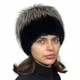 Шапка норковая вязаная Меховой Стиль Звездочка 54-60 Черный (100/F) - изображение 1