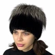 Шапка норковая вязаная Меховой Стиль Звездочка 54-60 Черный (100/F) - изображение 3