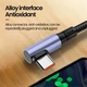 Кабель SUNROZ угловой USB Type-C M/M Fast Charge Smart Chip Black/Blue, 0,5 м (A-48890) - изображение 5
