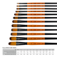 Кисть синтетика овальная Rosa FLAME 1368FR №16 - изображение 2