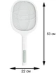 Мухобойка електрична Multifunction Electric mosquito Swatter Біла, ракетка від комарів с док станцією . - изображение 3