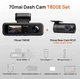 Трехкамерный автомобильный видеорегистратор комплект Xiaomi 70mai Dash Cam 4K T800E HDR SET з GPS Global + камера заднего вида Rear Cam RC21 + карта 64GB (управление со смартфона) - изображение 15