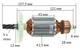 Якір Einhell для перфоратора BBH 850/1 (157,5*41/ 5-з ліво) арт.як263 - зображення 4
