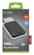 Зовнішній акумулятор (павербанк) SBS Mag Power Bank Qi2 5000 mAh Black (TEBB5000QI2) - зображення 3