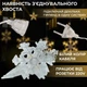 Світлодіодна гірлянда штора 3х1 м новорічна гірлянда шторка новорічні фігури сніжинка і зірка 12 фігур Жовтий - зображення 3