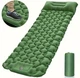 Туристический надувной матрас Каремат Outdoor Sleeping GS-7107 с подушкой со встроенным насосом 60 см на 195 см (47657) - изображение 1