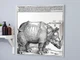 Дизайнерське дзеркало з гравюрою Альбрехта Дюрера "Носоріг. Rhinoceros" вінтажна прикраса інтер'єру спальні - зображення 8
