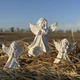 Комплект фигур Ангелов: «Ладони лодочкой» и «Вместе» (2 шт, высота 13 см) и Ангел молится (23 см), статуэтки ангела - изображение 3