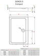 Душовий піддон RADAWAY Doros D Compact 110 SDRD1180-05 - зображення 3