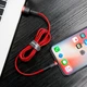Кабель Baseus Cafule Lightning 2.4A (0.5m) red - изображение 4