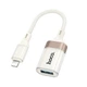 Переходник HOCO Crystal Lightning male to USB female 2.0 adapter UA39 |0,125m, 480Mbps, OTG| White-Gold - изображение 1