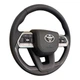 Руль для Toyota Land Cruiser 100, Prado 120. Деревянные вставки. В стиле LC300. Логотип и кнопки - хром. - изображение 2
