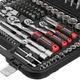 Набор инструментов STORM, 1/2" + 3/8" + 1/4", Cr-V, 171 ед., головки: 4-32 мм, E4-E24, биты 74 ед., удл. головки: 4-22 мм, кейс INTERTOOL ET-8171 - изображение 6