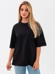 Набор футболок хлопковых оверсайз длинных женских Ray Oversize U0104W-4PACK3 L/XL 4 шт Светло-зеленый/Голубой/Темно-серый/Черный (RAY2000000038490) - изображение 5