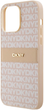Etui DKNY Leather Mono Stripe & Metal Logo do Apple iPhone 14 Pro Max Pink (3666339260668) - obraz 6