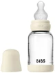 Скляна BIBS Baby Glass Bottle дитяча пляшечка з силіконовою соскою - 120 ml - Ivory - изображение 1