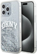 Etui DKNY Liquid Glitter Big Logo do Apple iPhone 15 Pro White (3666339270919) - obraz 1
