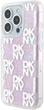 Etui DKNY Liquid Glitter Multilogo do Apple iPhone 15 Pro Pink (3666339271190) - obraz 1