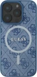 Etui Guess 4G Ring Classic Logo MagSafe do Apple iPhone 16 Pro Blue (GUHMP16LG4GFRB) - obraz 2