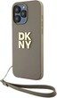Панель DKNY Wrist Strap Stock Logo для Apple iPhone 15 Pro Beige (3666339264895) - зображення 2