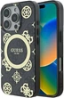 Etui Guess IML Peony On 4G Background MagSafe do Apple iPhone 16 Pro Black (GUHMP16LH4PYEEK) - obraz 1