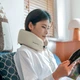Подушка хлопчатобумажная для шеи, с памятью Naturehike CNK2450WS019 Серая (6976023920608) - изображение 9
