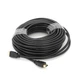 Кабель Merlion HDMI-HDMI HIGH SPEED 20m, v1.4, OD-7.5mm, круглый Black, коннектор Black YT-HDMI(M)/(M)HS-20m - изображение 1