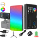 Беспроводной накамерный видеосвет W140RGB с треногой и башмаком Аккумуляторная LED лампа CRI95+ 3100 мАч 20 RGB-режимов для съемки - изображение 1