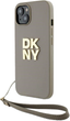Панель DKNY Wrist Strap Stock Logo для Apple iPhone 14 Plus/15 Plus Beige (3666339264888) - зображення 2