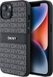 Etui DKNY Leather Mono Stripe & Metal Logo do Apple iPhone 14 Plus/15 Plus Black (3666339260408) - obraz 1