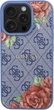 Etui Guess 4G Flowers Print MagSafe do Apple iPhone 16 Pro Blue (GUHMP16LP4ROPEMCB) - obraz 2