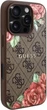 Etui Guess 4G Flowers Print MagSafe do Apple iPhone 16 Pro Brown (GUHMP16LP4ROPEMCW) - obraz 4