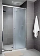 Душові двері в нішу Shower Saturn 110x190 см матове загартоване скло 6 мм, алюмінієвий профіль, матовий хром - зображення 1