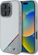 Панель BMW M Carbon Tricolor Line MagSafe для Apple iPhone 16 Pro Gray (BMHMP16L23PUDTS) - зображення 1