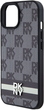 Панель DKNY Leather Checkered Mono Pattern & Printed Stripes для Apple iPhone 13/14/15 Black (3666339263195) - зображення 4