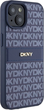 Etui DKNY Leather Mono Stripe & Metal Logo do Apple iPhone 13/14/15 Blue (3666339260811) - obraz 4