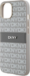 Etui DKNY Leather Mono Stripe & Metal Logo do Apple iPhone 13/14/15 Beige (3666339260538) - obraz 6